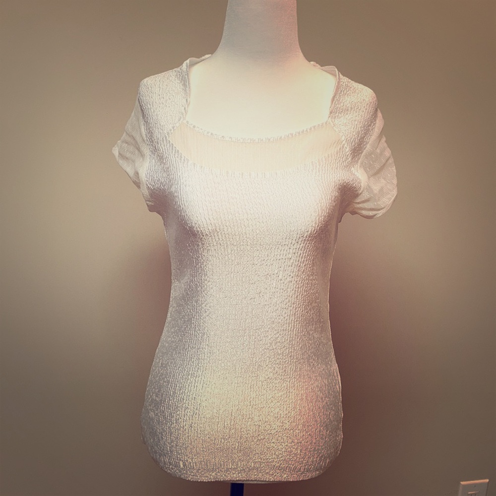 White crepe blouse